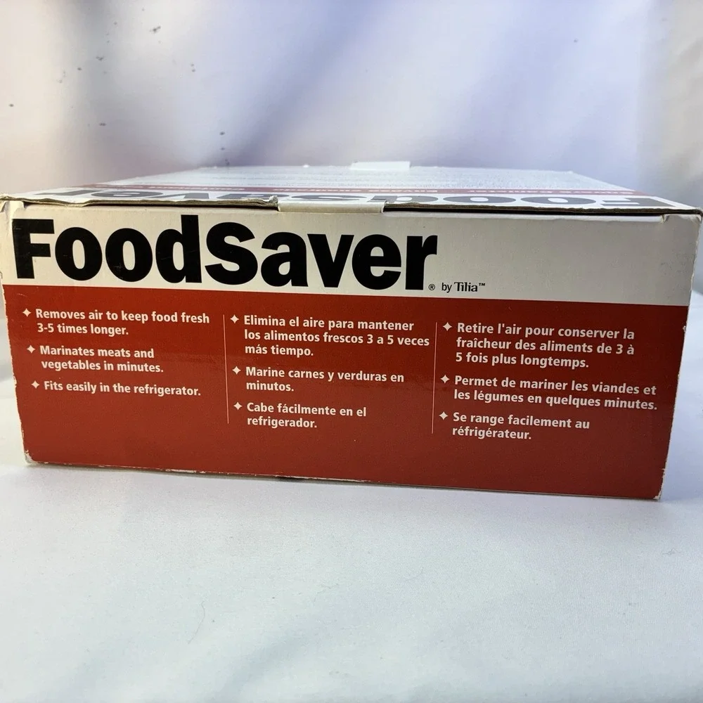 Food Saver Tilia Square Storage Marinator Canister 2.25 Qt (2.4 L) 9